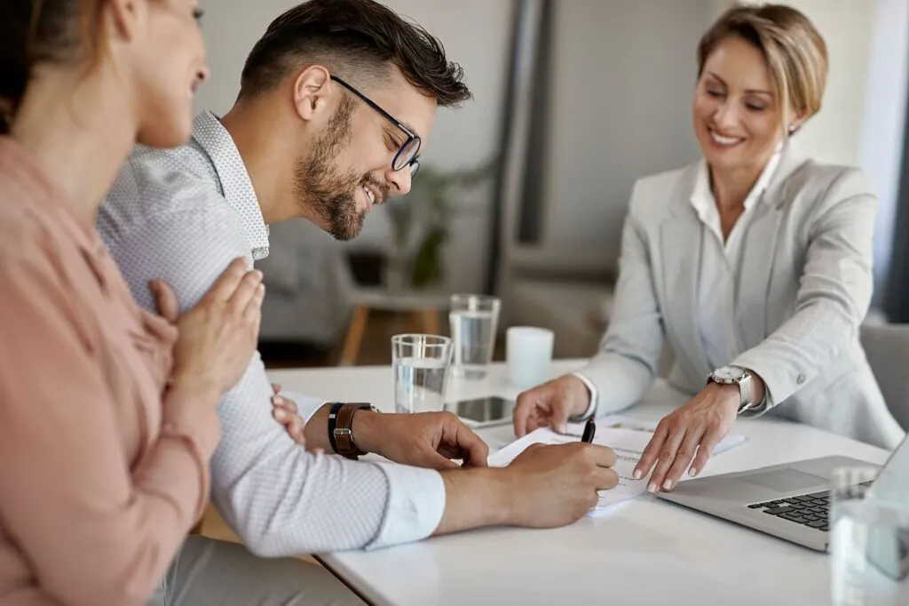 Buyer meeting a broker to discuss a business purchase